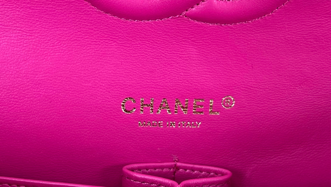Chanel A01112 Classic Handbag Wool Tweed Gold-Tone Metal Plum