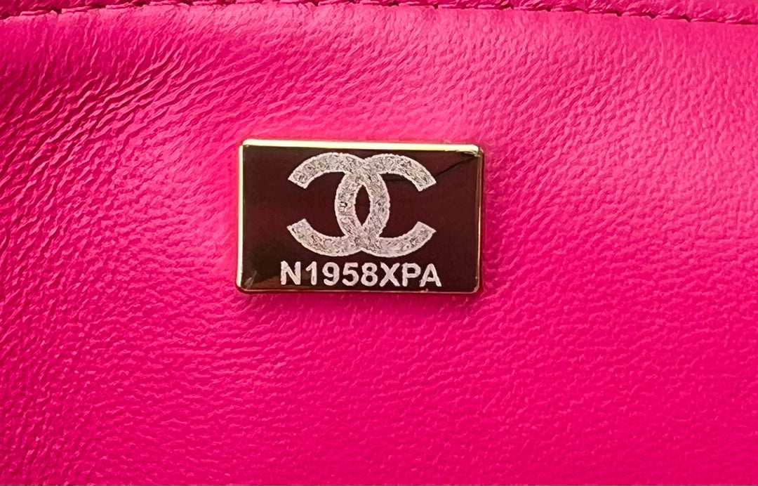 Chanel A01112 Classic Handbag Wool Tweed Gold-Tone Metal Plum