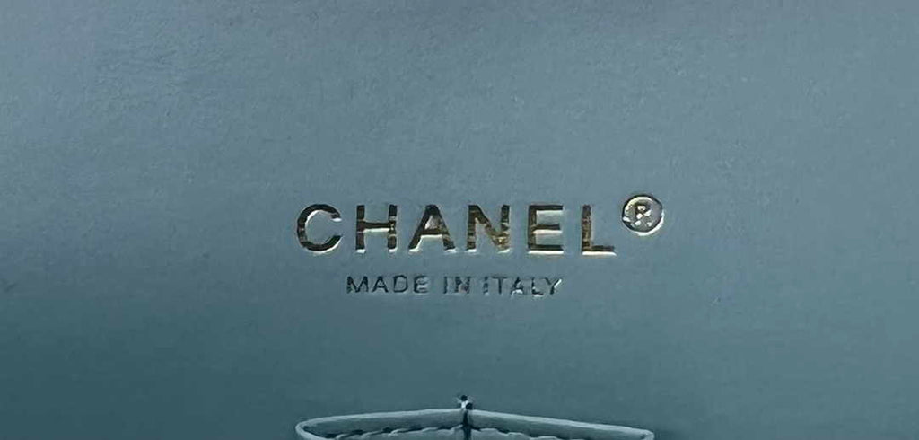 Chanel A01112 Classic Handbag Wool Tweed Gold-Tone Metal Blue