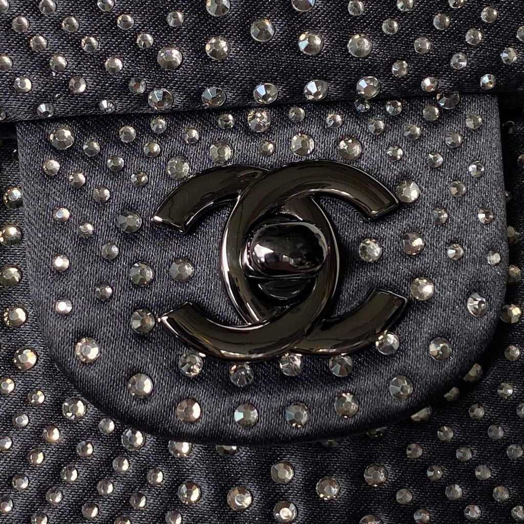 Chanel A01112 Classic Handbag Tweed Black