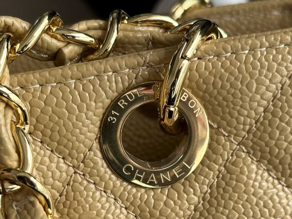 Chanel A50994 Matelasse PST Chain Tote Bag Calfskin Apricot