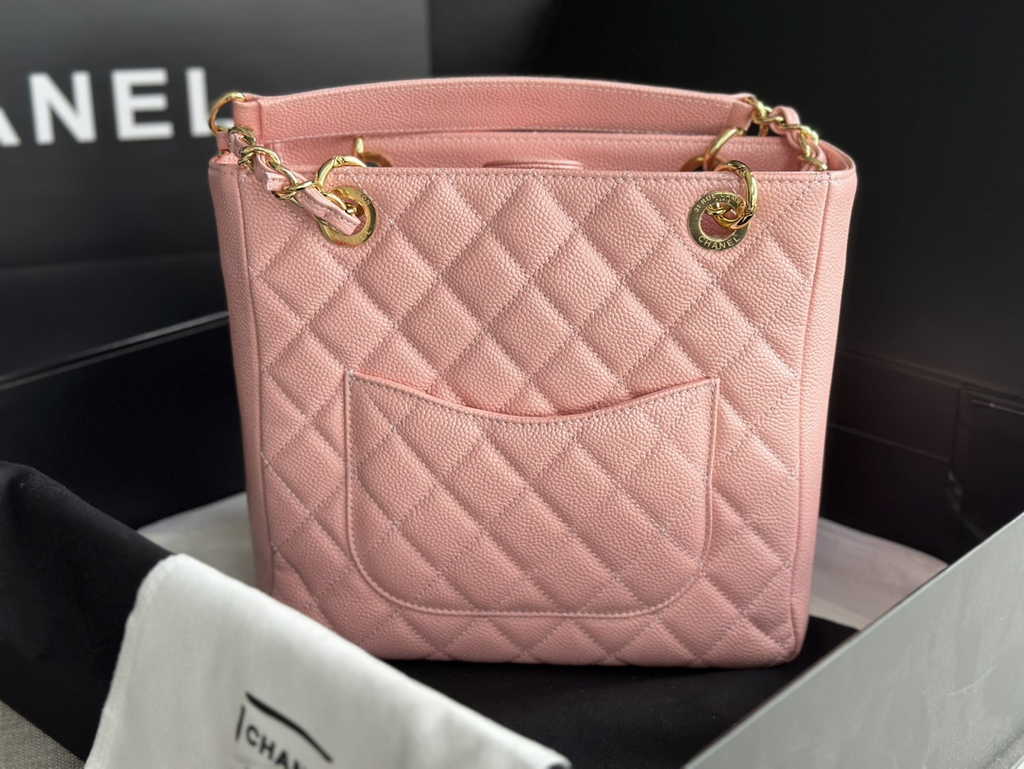 Chanel A50994 Matelasse PST Chain Tote Bag Calfskin Pink