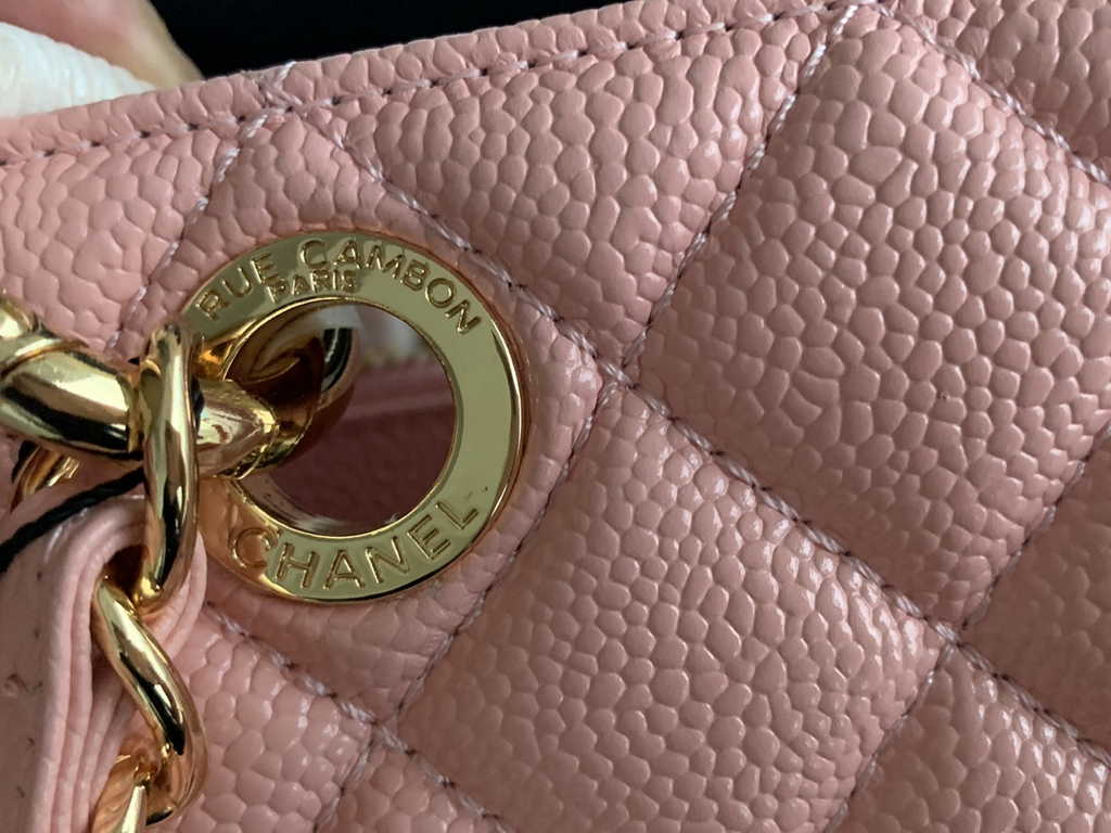 Chanel A50995 Matelasse GST Chain Tote Bag Calfskin Pink Gold
