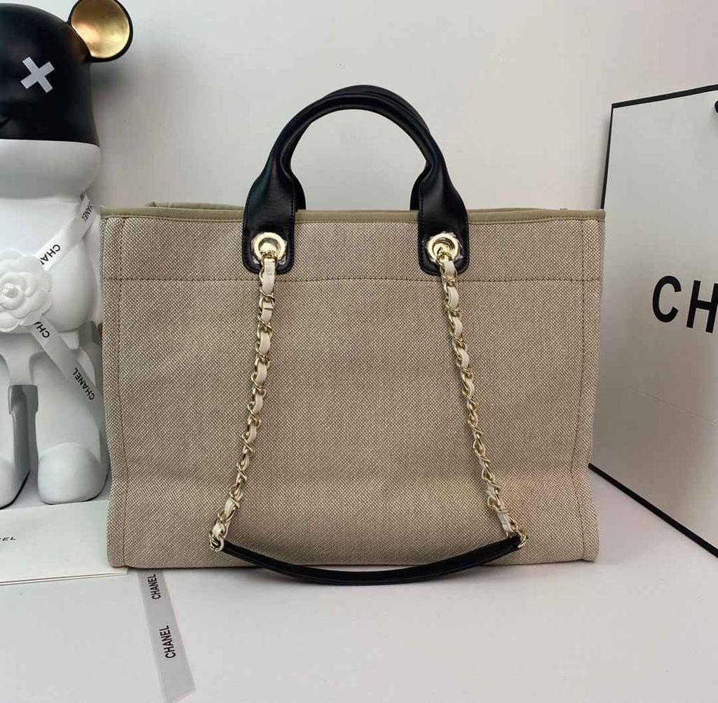 Chanel A66941 Large Shopping Bag A93786 Clothing beige with black