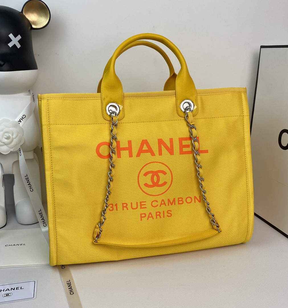 Chanel A66941 Large Shopping Bag A93786 Clothing Yellow