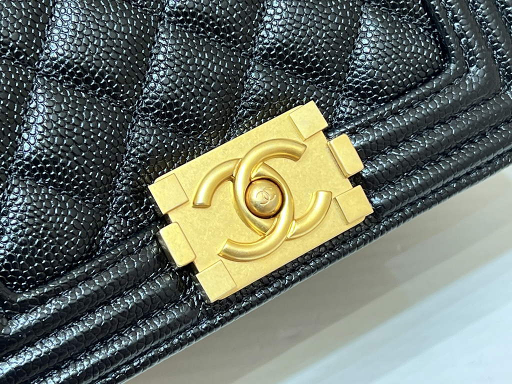 Chanel A67364 Small BOY Messenger Bag Calfskin Black