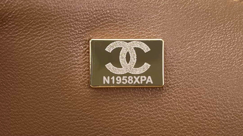 Chanel A69900 Mini Flap Bag Brown Velvet Enamel Gold-Tone Metal