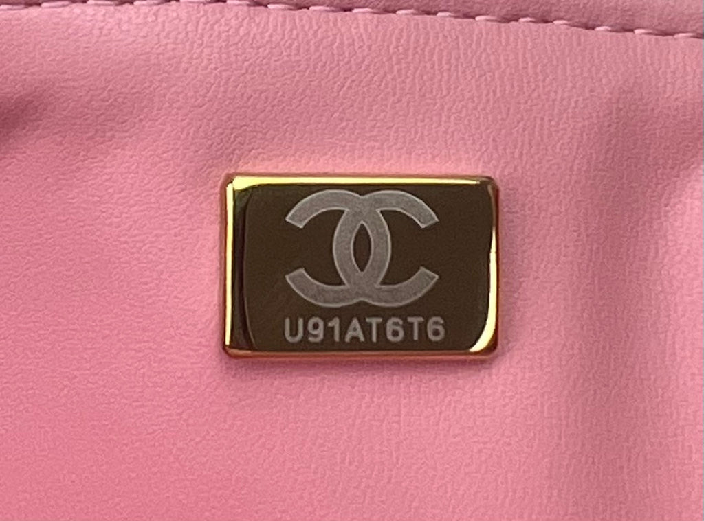 Chanel A69900 Mini Flap Bag Light Pink Tweed Gold-Tone Metal
