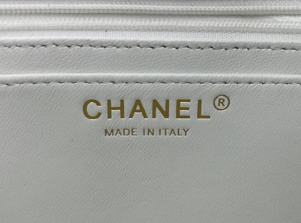 Chanel A69900 Mini Flap Bag Tweed Gold-Tone Metal Beige