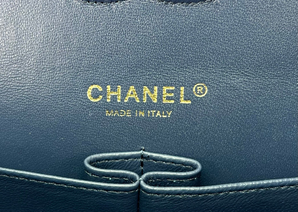 Chanel A69900 Mini Flap Bag Denim-Tone Metal dark blue