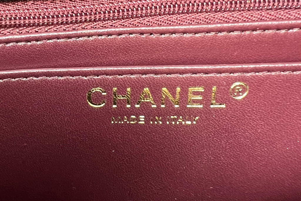Chanel A69900 Mini Flap Bag Tweed Gold-Tone Metal Brown