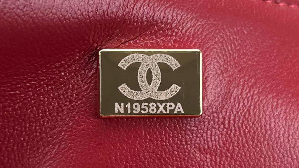 Chanel A69900 Mini Flap Bag Red Tweed Gold-Tone Metal