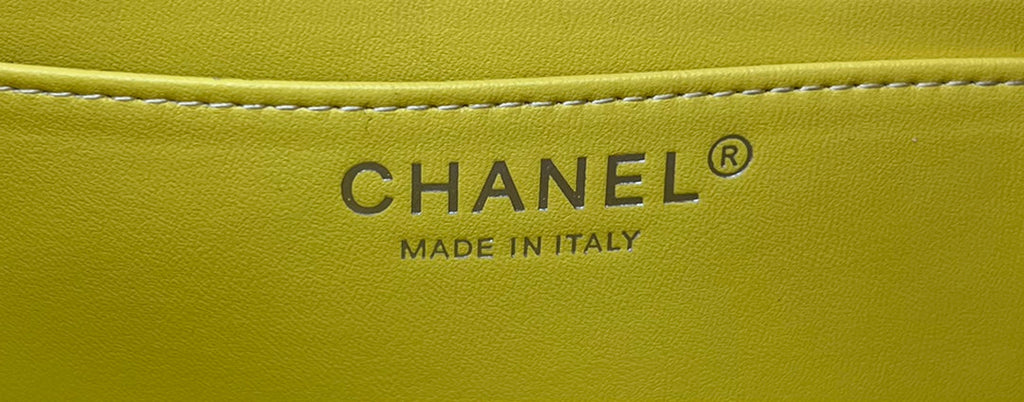 Chanel A69900 Mini Flap Bag Yellow Tweed Gold-Tone Metal