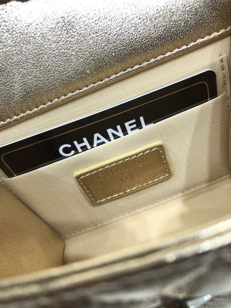 Chanel A81633 Clutch with Chain Lambskin Gold