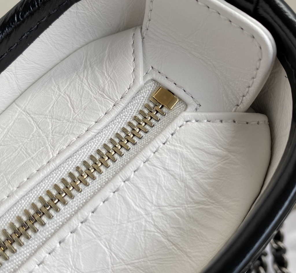 Chanel A91810 Gabrielle Mini Hobo Bag Leather White