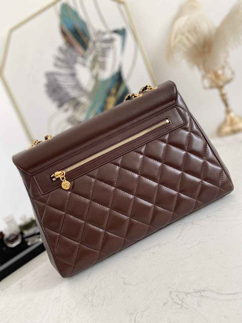 Chanel A92233 Flap Shoulder bag Lambskin Wine Red