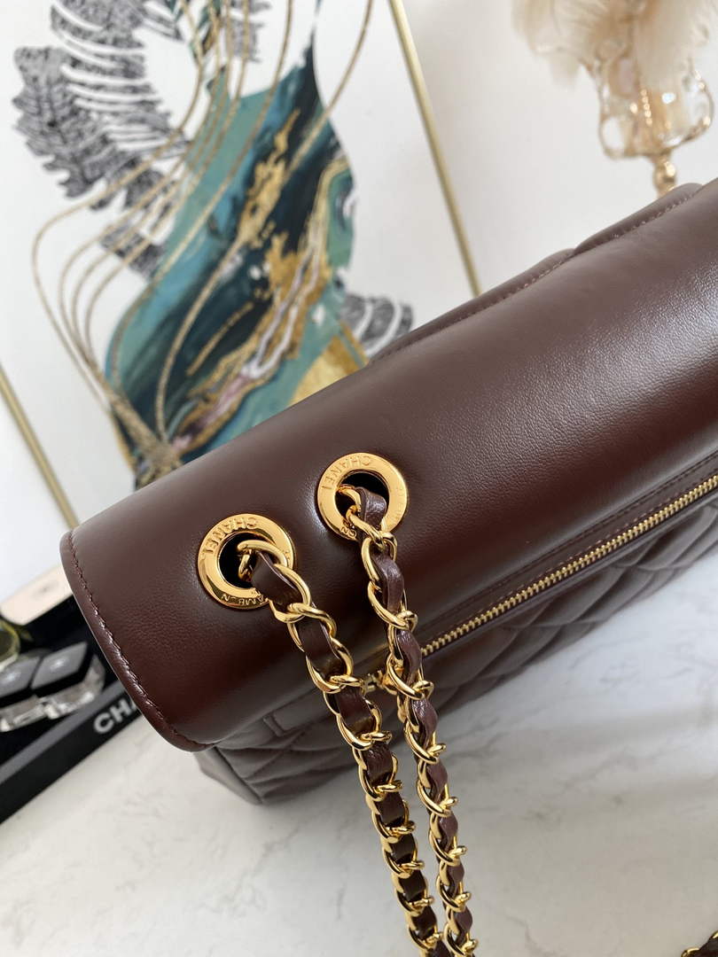 Chanel A92233 Flap Shoulder bag Lambskin Wine Red