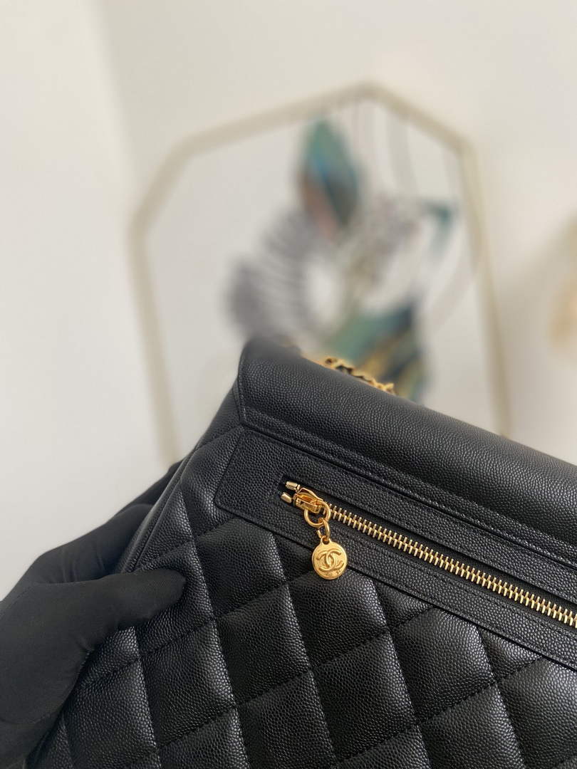 Chanel A92233 Flap Shoulder bag Calfskin black