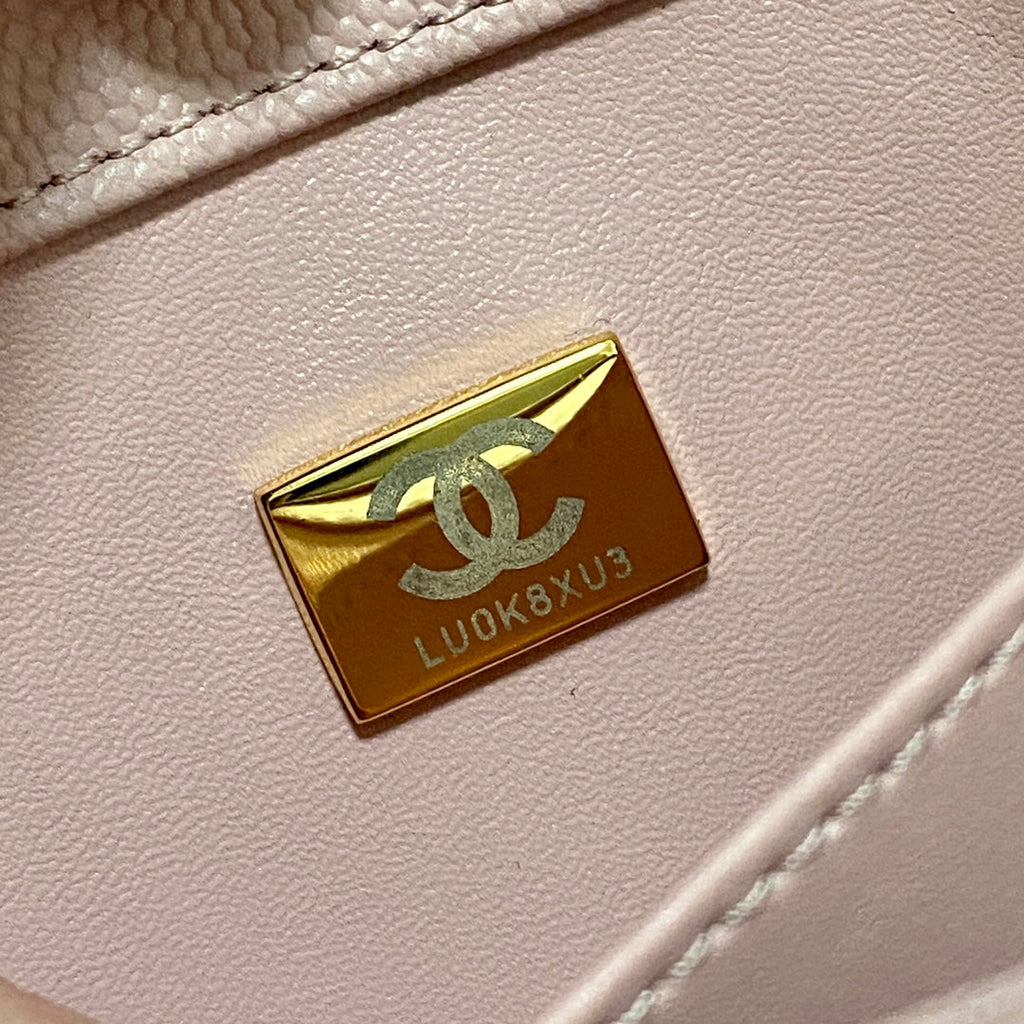 Chanel A93749 Messenger Bag Calfskin Gold Hardware Pink