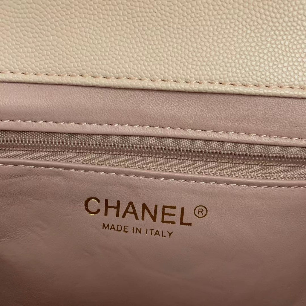 Chanel A93749 Messenger Bag Calfskin Gold Hardware Light Pink
