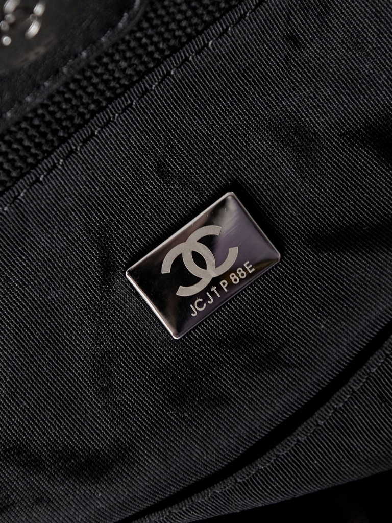 Chanel A93786 Maxi Shopping Bag Cotton Calfskin Black