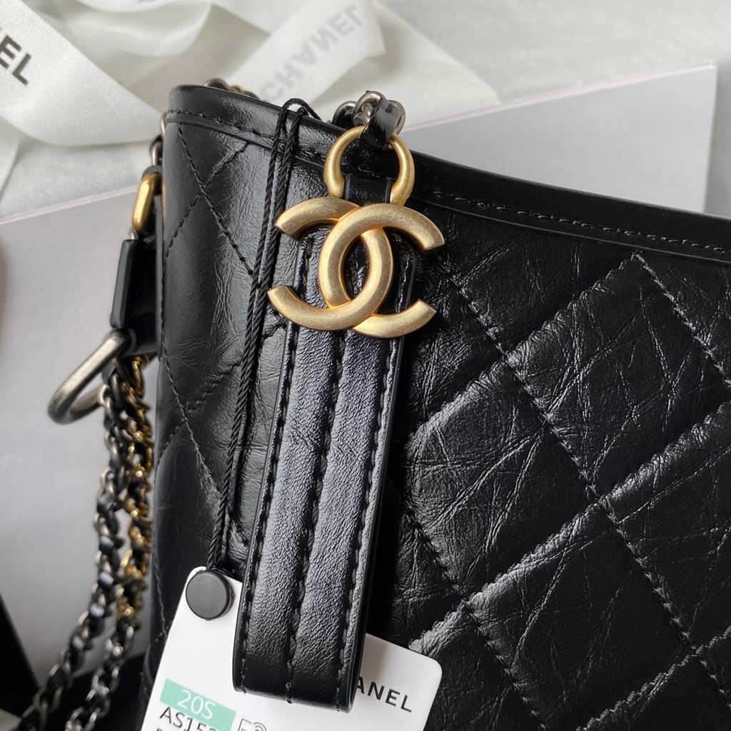 Chanel A93823 Gabrielle Small Hobo Bag Leather black