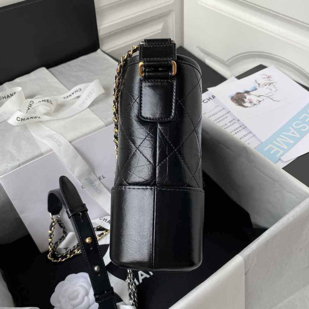 Chanel A93823 Gabrielle Small Hobo Bag Leather black