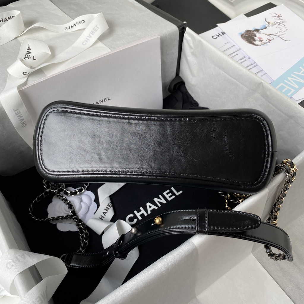 Chanel A93823 Gabrielle Small Hobo Bag Leather black