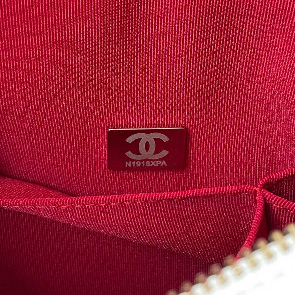 Chanel A93823 Gabrielle Small Hobo Bag Leather White