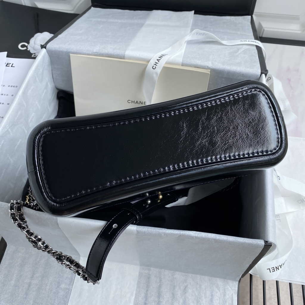 Chanel A93824 Gabrielle Large Hobo Bag Leather navy blue