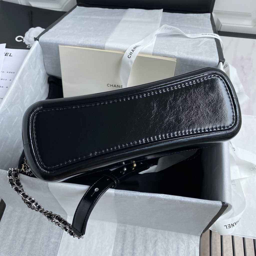 Chanel A93824 Gabrielle Large Hobo Bag Leather navy blue