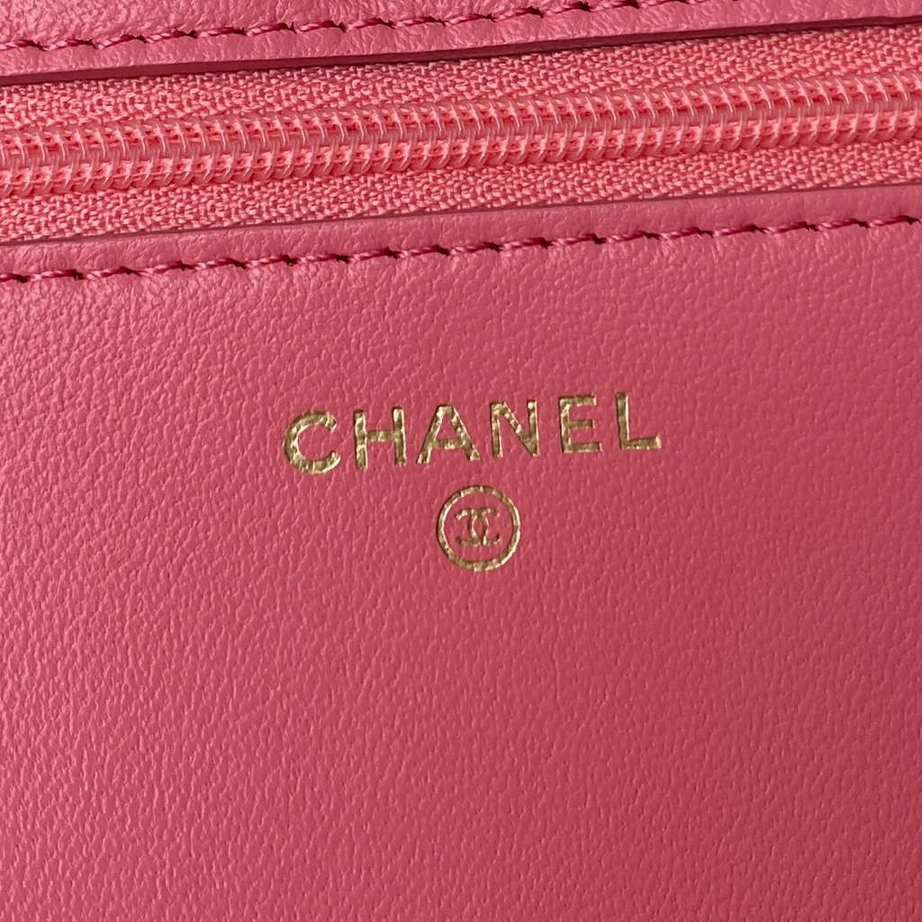 Chanel AP1450 Wallet On Chain Lambskin gold-tone metal pink