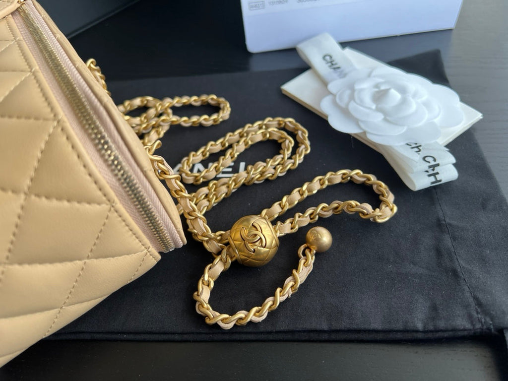 Chanel AP2303 Clutch With Chain in Lambskin Beige