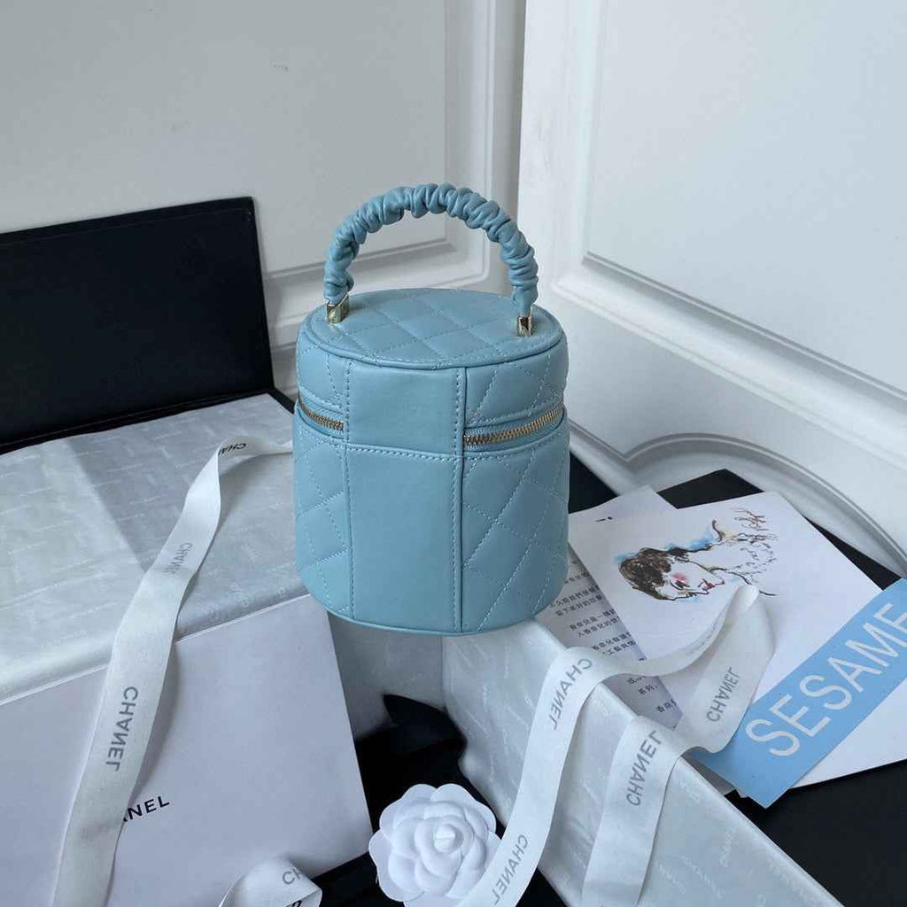 Chanel AP2730 Vanity Case Lambskin Blue
