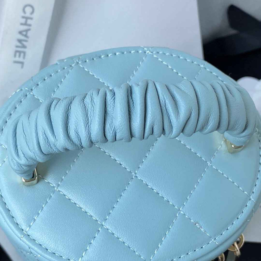 Chanel AP2730 Vanity Case Lambskin Blue