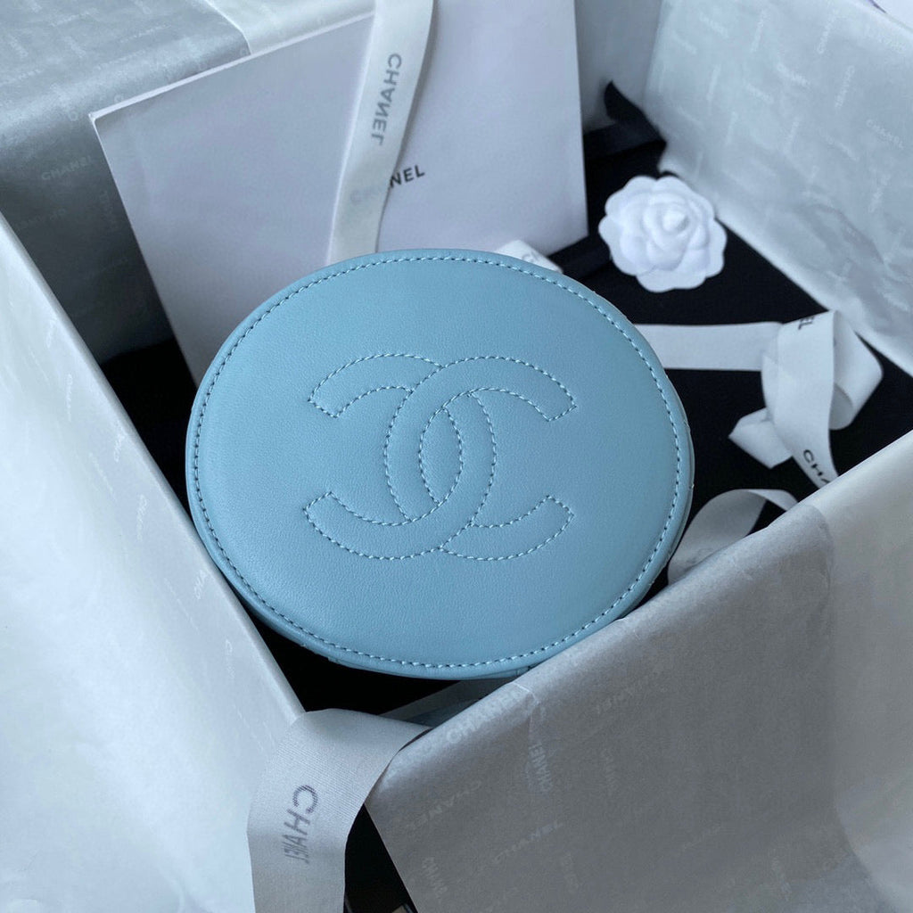 Chanel AP2730 Vanity Case Lambskin Blue