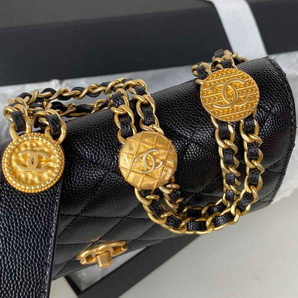 Chanel AP2840 Small Flap Bags Calfskin Black