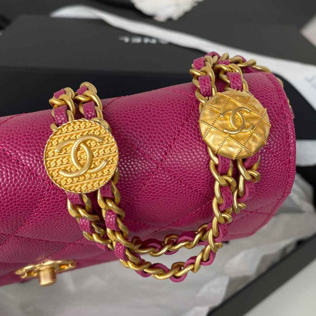 Chanel AP2840 Small Flap Bags Calfskin Purple