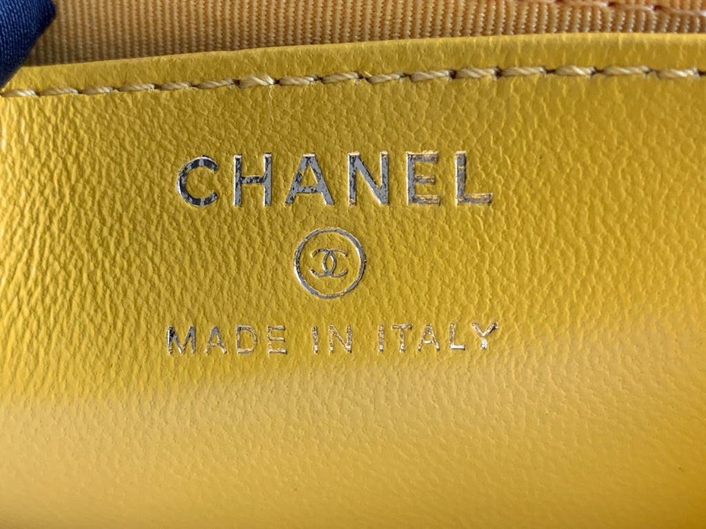 Chanel AP2844 Wallet On Chain Lambskin Yellow