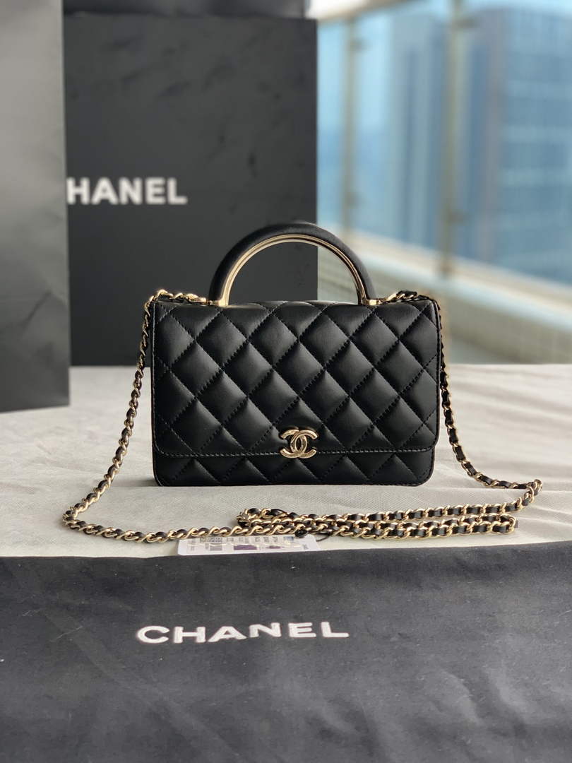 Chanel AP2844 Wallet On Chain Lambskin Black