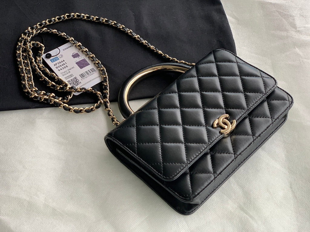 Chanel AP2844 Wallet On Chain Lambskin Black