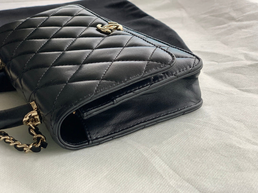 Chanel AP2844 Wallet On Chain Lambskin Black