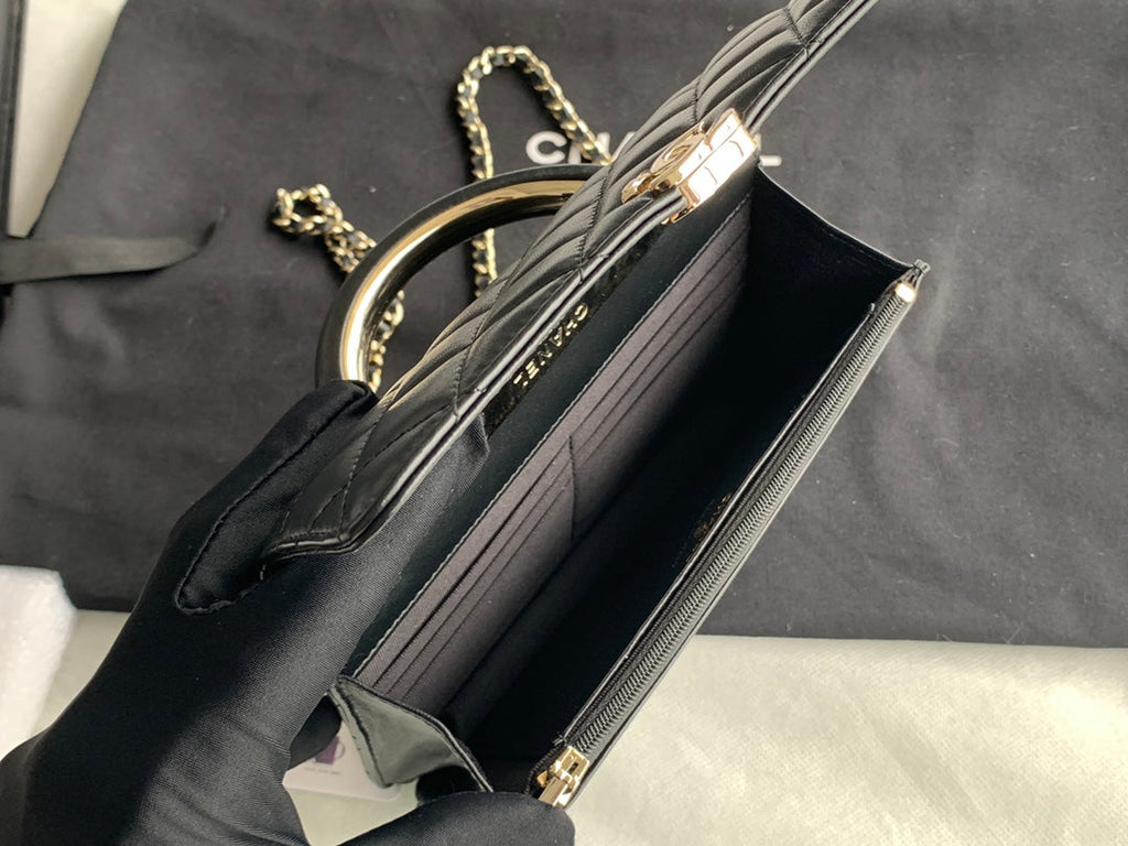 Chanel AP2844 Wallet On Chain Lambskin Black