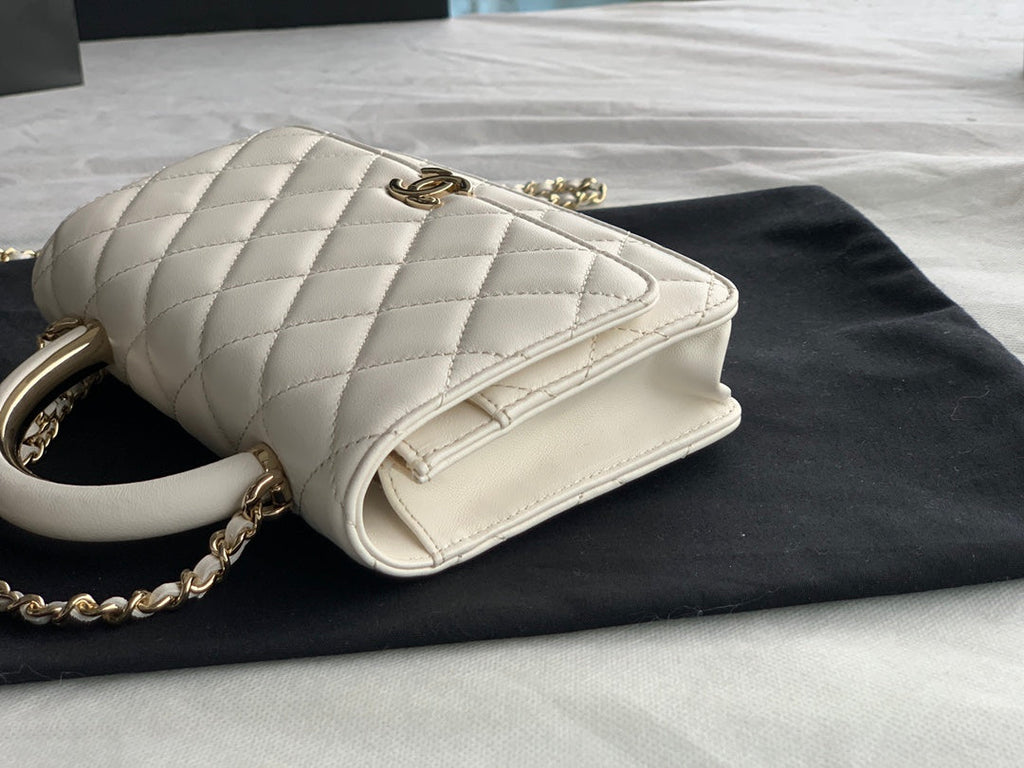Chanel AP2844 Wallet On Chain Lambskin White