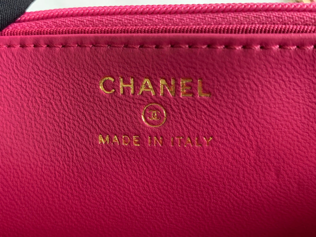 Chanel AP2844 Wallet On Chain Lambskin Dark Pink