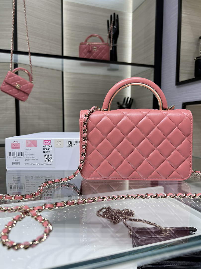 Chanel AP2844 Wallet On Chain Lambskin Pink