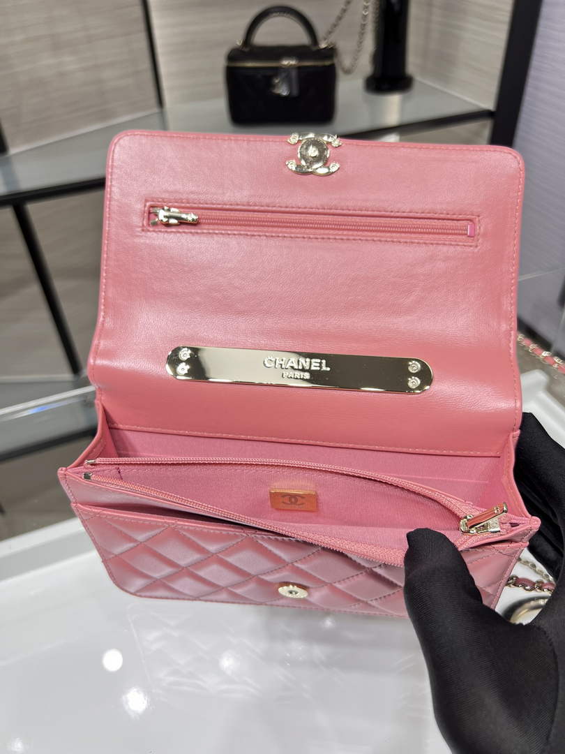 Chanel AP2844 Wallet On Chain Lambskin Pink