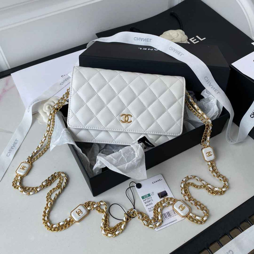 Chanel AP2923 Wallet on Chain Lambskin White