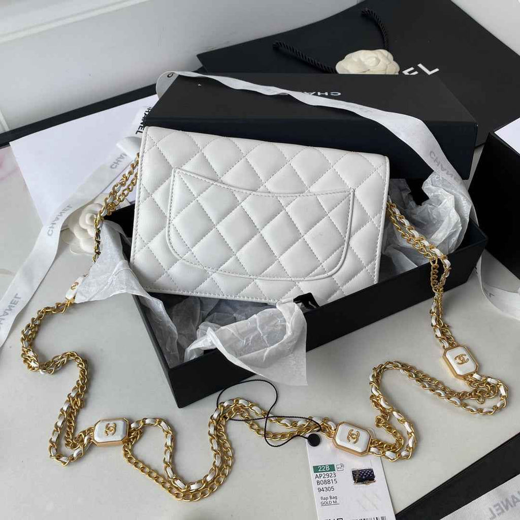 Chanel AP2923 Wallet on Chain Lambskin White