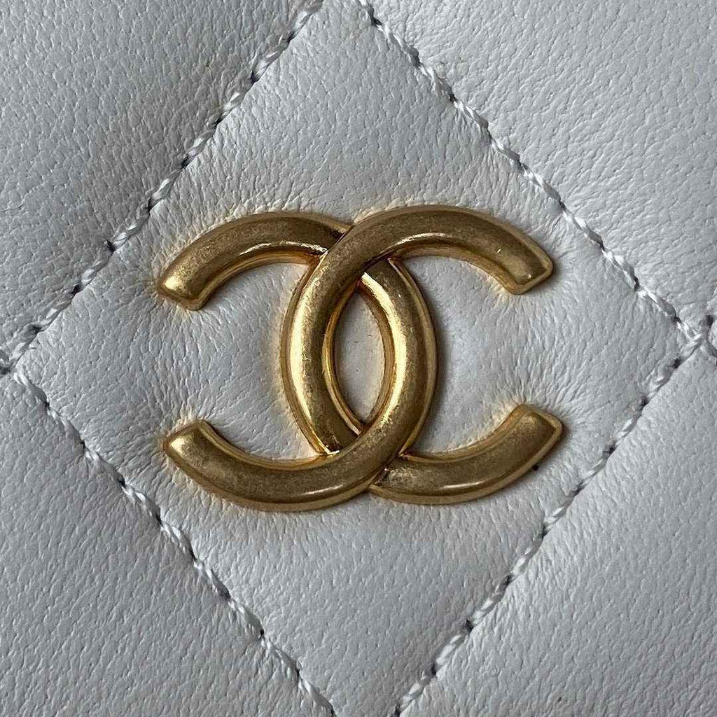 Chanel AP2923 Wallet on Chain Lambskin White